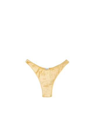 HERTH Jude high-cut leg panty in Desert, crafted in Italy from GOTS-certified organic silk. Available at ASSOLUTO boutique.