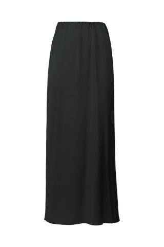 HERTH Nilde silk maxi skirt in Black, crafted in Italy from GOTS-certified organic silk. Available at ASSOLUTO boutique.